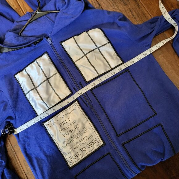 BBC Doctor Who: Adult Tardis Onesie Pajamas Size Large - Picture 13 of 14